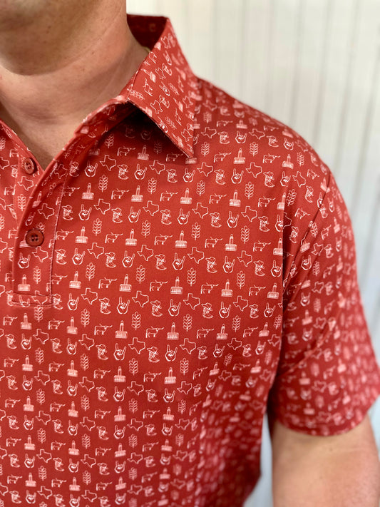 Hook Em - Men's Performance Polo