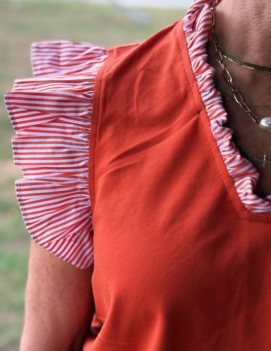 white and orange stripe detail