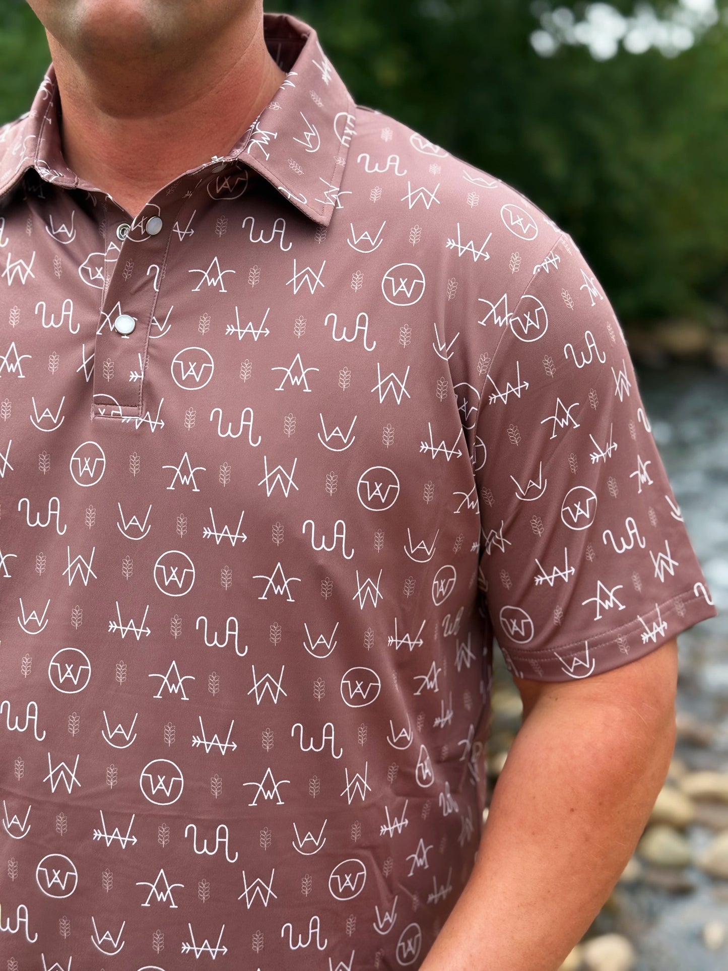 W Branded polo by Washco Apparel