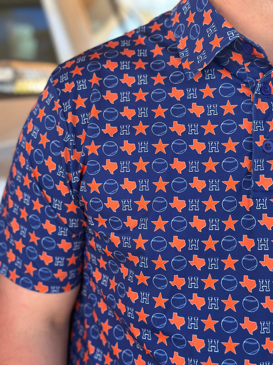 Washco Apparel - The H-Town Performance Polo Details