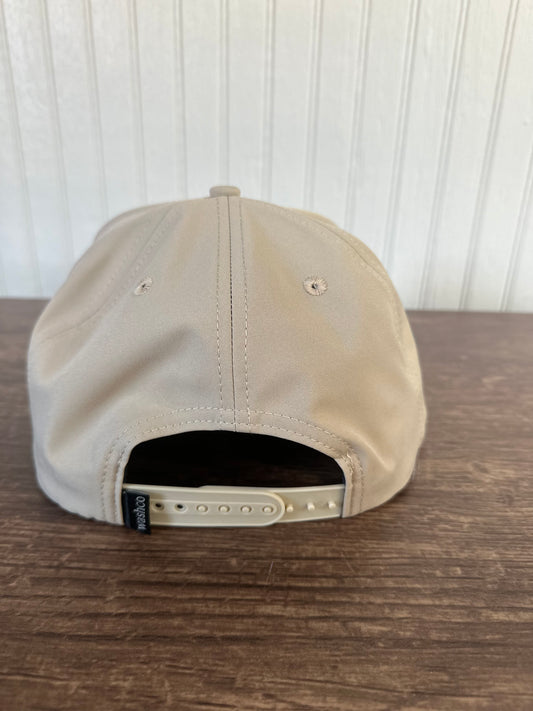 Washco Hat - Tan With Black Logo (Rope Hat)