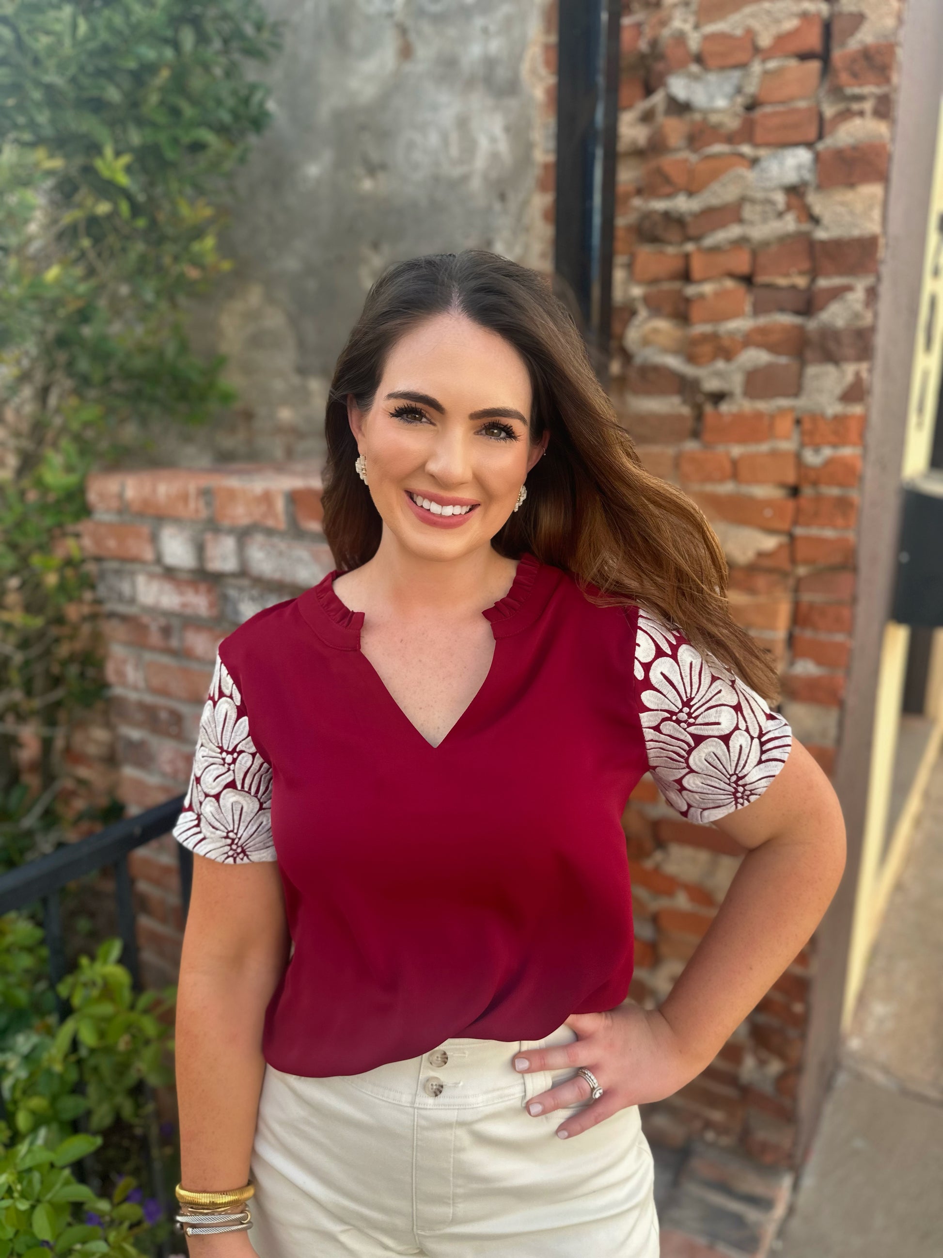  Calling all Texas A&M Fans! The Lacey top by Washco Apparel is a part of our Game Day Collection and is perfect for showing off your school spirit! 