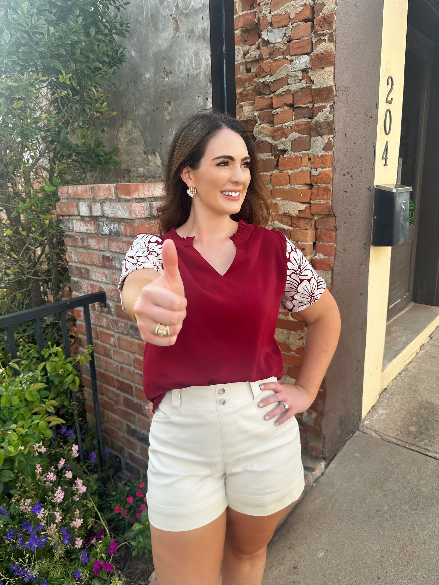  Calling all Texas A&M Fans! The Lacey top by Washco Apparel is a part of our Game Day Collection and is perfect for showing off your school spirit! 