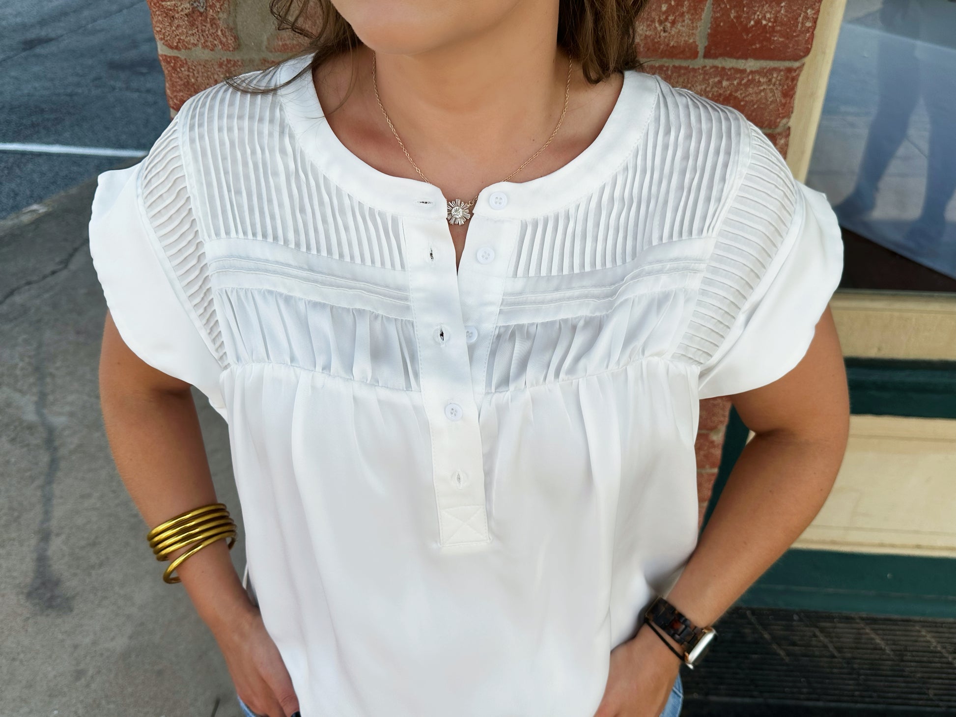 Styling made simple with the Samantha top by Washco Apparel!