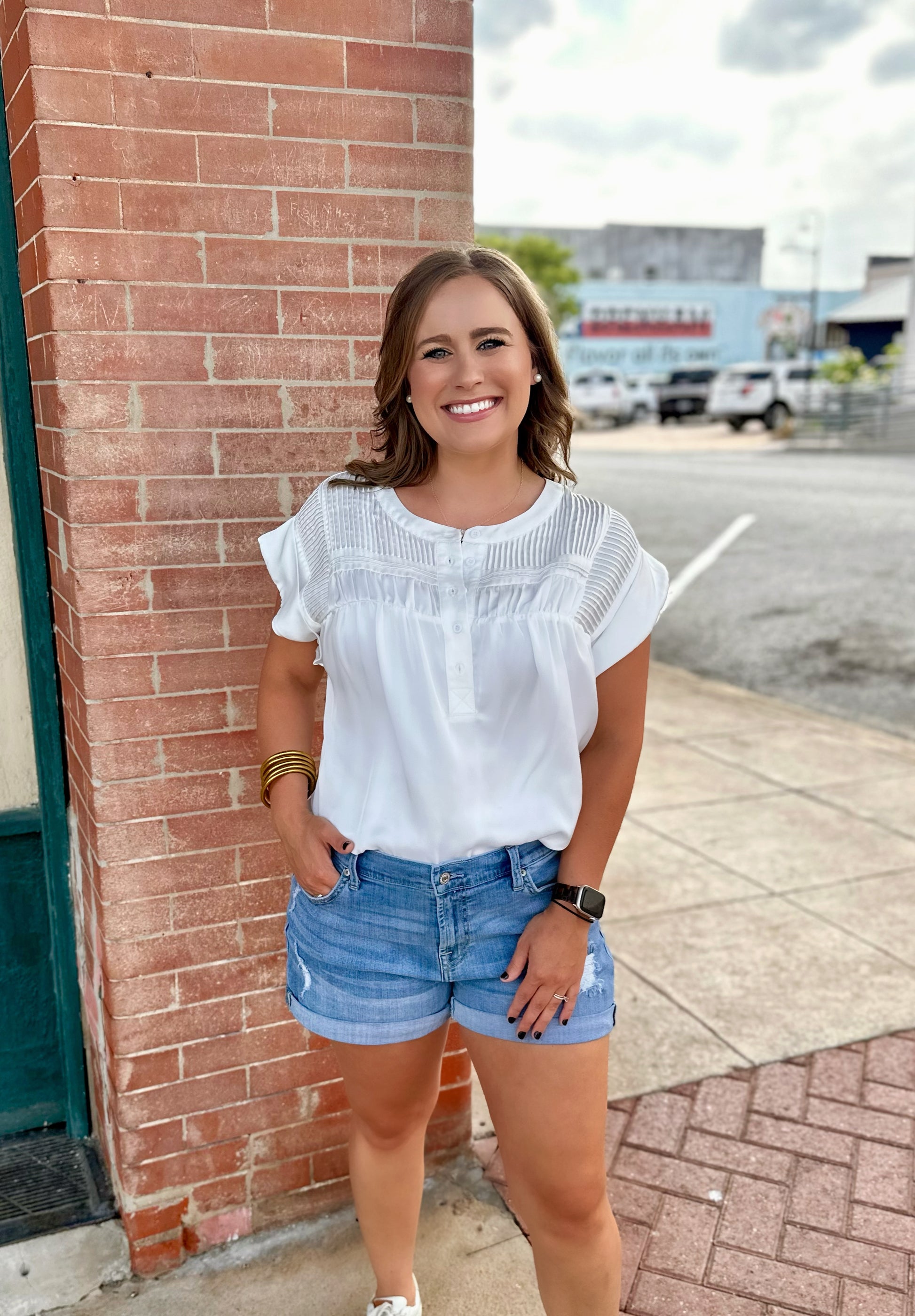 Styling made simple with the Samantha top by Washco Apparel!