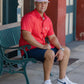 Red top with white detail - The Kenny Button Down - Washco Apparel