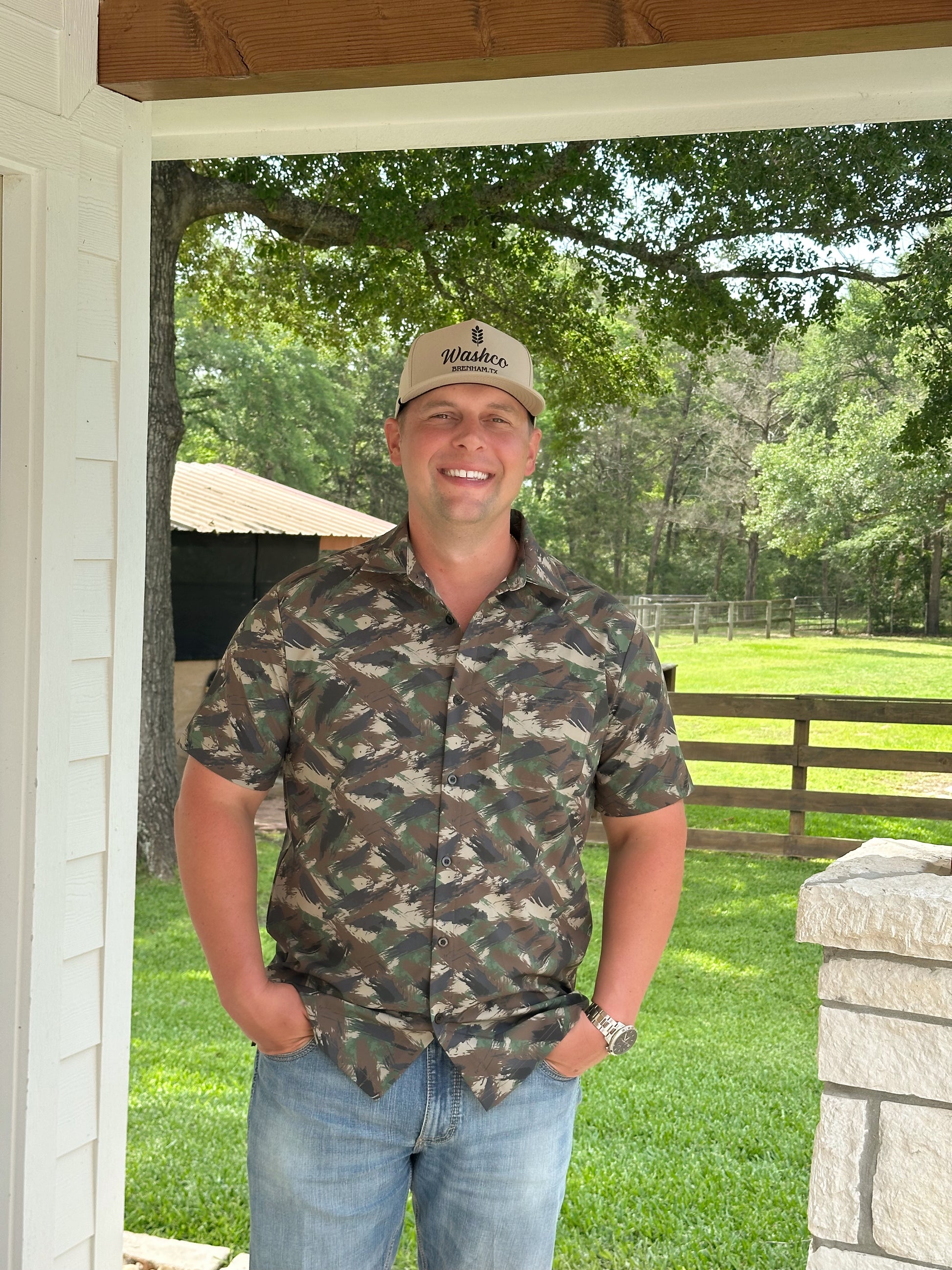 Washco Apparel - Camo Performance Button Down
