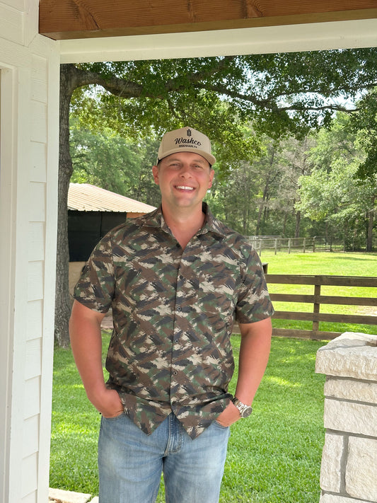 Washco Apparel - Camo Performance Button Down